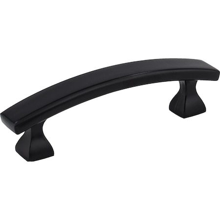 Elements 3" Center-to-Center Matte Black Square Hadly Cabinet Pull 449-3MB